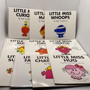 10 Little Miss Books by Roger Hargreaves Softcover Young Readers